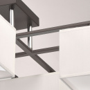 Lampa sufitowa ciemnoszara, cztery kwadratowe klosze MW-LIGHT Megapolis 101011308