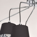 Lampa sufitowa czarne klosze z chromowanym wnętrzem MW-Light Megapolis 103011308