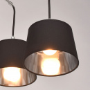 Lampa sufitowa czarne klosze z chromowanym wnętrzem MW-Light Megapolis 103011308