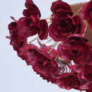 Lampa sufitowa czerwone kwiaty na złotej podstawie MW-LIGHT Flora 615011206