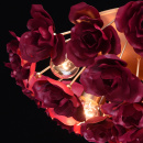 Lampa sufitowa czerwone kwiaty na złotej podstawie MW-LIGHT Flora 615011206