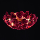 Lampa sufitowa czerwone kwiaty na złotej podstawie MW-LIGHT Flora 615011206