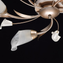 Lampa sufitowa Flora kwiatowe klosze, srebrno-złota podstawa MW-Light 242016205