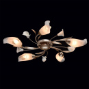 Lampa sufitowa Flora kwiatowe klosze, srebrno-złota podstawa MW-Light 242016205