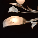 Lampa sufitowa Flora kwiatowe klosze, srebrno-złota podstawa MW-Light 242016205