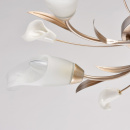 Lampa sufitowa Flora kwiatowe klosze, srebrno-złota podstawa MW-Light 242016205