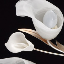 Lampa sufitowa Flora kwiatowe klosze, srebrno-złota podstawa MW-Light 242016205