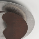 Lampa sufitowa industrialna, okrągła, srebrna-rdzawa RegenBogen Industrial 452013501