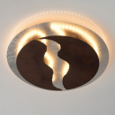 Lampa sufitowa industrialna, okrągła, srebrna-rdzawa RegenBogen Industrial 452013501