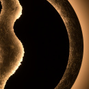 Lampa sufitowa industrialna, okrągła, srebrna-rdzawa RegenBogen Industrial 452013501