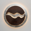 Lampa sufitowa industrialna, okrągła, srebrna-rdzawa RegenBogen Industrial 452013501