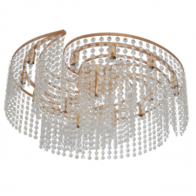 Lampa sufitowa kryształowe koraliki, jasne złoto, Cascade MW-LIGHT Crystal 113010213