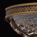 Lampa sufitowa mosiądz i kryształ Chiaro Crystal 340011308