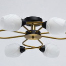 Lampa sufitowa osiem kloszy, czarno-miedziana podstawa Olympia MW-LIGHT 638018608