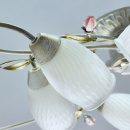 Lampa sufitowa osiem kloszy - kwiatów i pozłacana podstawa Verona MW-LIGHT Flora 334013908