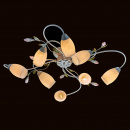 Lampa sufitowa osiem kloszy - kwiatów i pozłacana podstawa Verona MW-LIGHT Flora 334013908