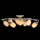 Lampa sufitowa osiem kloszy - kwiatów i pozłacana podstawa Verona MW-LIGHT Flora 334013908