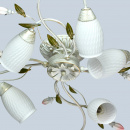 Lampa sufitowa osiem kloszy - kwiatów i pozłacana podstawa Verona MW-LIGHT Flora 334013908
