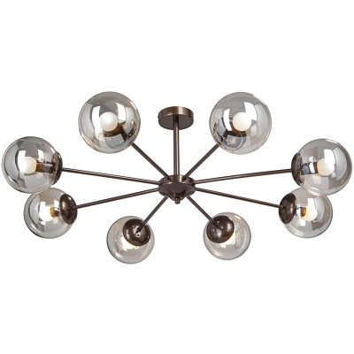 Lampa sufitowa - osiem, szklanych kul, ciemnobrązowe ramiona Vitaluce VE4864-7/8PL