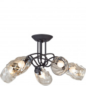 Lampa sufitowa, pięć bursztynowych kloszy Vitaluce VE4926-1/5PL