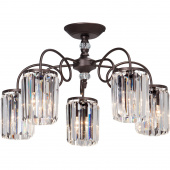 Lampa sufitowa pięcioramienna, kryształowe klosze Vitaluce VE5203-8/5PL