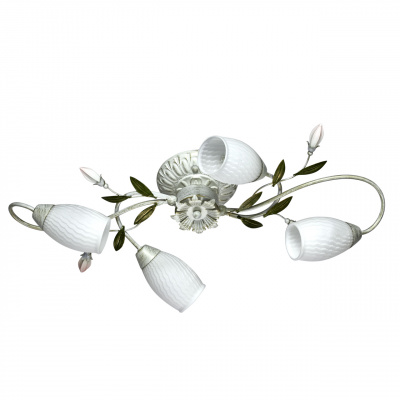 Lampa sufitowa pozłacana podstawa, białe klosze Verona MW-LIGHT Flora 334013804