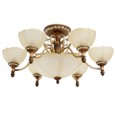 Lampa sufitowa rustykalna, odcienie brązu, szklane klosze CHIARO Versace 254012909