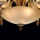 Lampa sufitowa rustykalna, odcienie brązu, szklane klosze CHIARO Versace 254012909