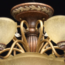 Lampa sufitowa rustykalna, odcienie brązu, szklane klosze CHIARO Versace 254012909