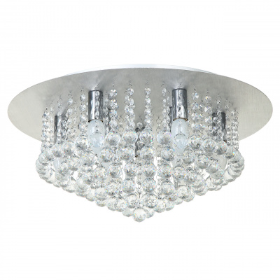 Lampa sufitowa - szczotkowane srebro, kryształowe kulki MW-LIGHT Crystal 276014409