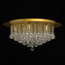Lampa sufitowa - szczotkowane złoto - kryształowe dodatki MW-LIGHT Crystal 276014509