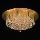 Lampa sufitowa - szczotkowane złoto - kryształowe dodatki MW-LIGHT Crystal 276014509