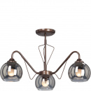 Lampa sufitowa trójramienna, szklane klosze Vitaluce VE3951-7/3PL