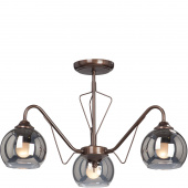 Lampa sufitowa trójramienna, szklane klosze Vitaluce VE3951-7/3PL