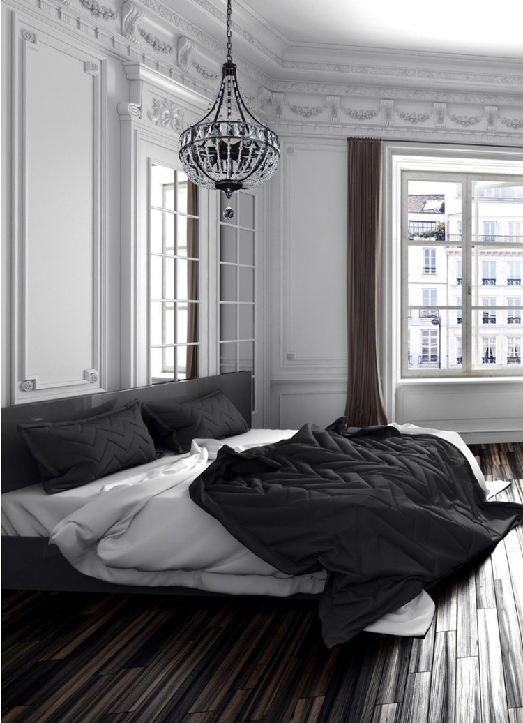 żyrandol retro z kryształami