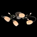 Lampa sufitowa Verona wzór kwiatowy, białe klosze MW-LIGHT Flora 334013504