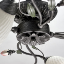 Lampa sufitowa Verona wzór kwiatowy, białe klosze MW-LIGHT Flora 334013504