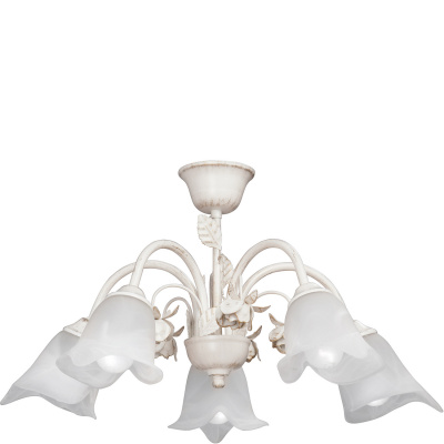 Lampa sufitowa w stylu florystycznym biało-złota Vitaluce VE1275-0/5PL