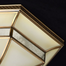 Lampa sufitowa w stylu Tiffany sześciokątna podstawa, mosiądz CHIARO Country 397010204