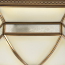 Lampa sufitowa w stylu Tiffany sześciokątna podstawa, mosiądz CHIARO Country 397010204