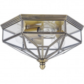 Lampa sufitowa wielokątna ze szkła i postarzanego metalu Zeil Maytoni Classic H356-CL-03-BZ