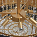 Lampa sufitowa wisząca, czarno-złota, kryształy Swarovski CHIARO Crystal 394010706