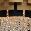 Lampa sufitowa wisząca, czarno-złota, kryształy Swarovski CHIARO Crystal 394010706