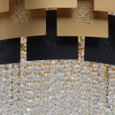 Lampa sufitowa wisząca, czarno-złota, kryształy Swarovski CHIARO Crystal 394010706