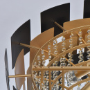 Lampa sufitowa wisząca, czarno-złota, kryształy Swarovski CHIARO Crystal 394010706