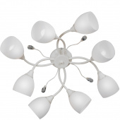 Lampa sufitowa z białymi kloszami na 8 żarówek Vitaluce VE3161-0/8PL