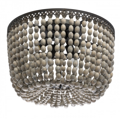 Lampa sufitowa z drewnianych pereł RegenBogen Loft 679010905