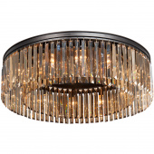 Lampa sufitowa z dużych, bursztynowych kryształów prostokątnych Vitaluce VE5181-1/12PL