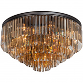 Lampa sufitowa z dużych, bursztynowych, sztabkowych kryształów Vitaluce VE1807-1/8+4+4+1PL