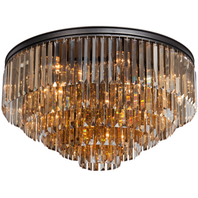 Lampa sufitowa z dużych, bursztynowych, sztabkowych kryształów Vitaluce VE1807-1/8+4+4+1PL